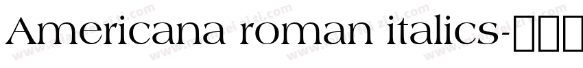 Americana roman italics字体转换